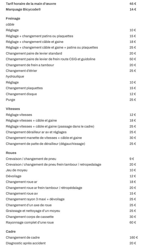 tarif meca 1